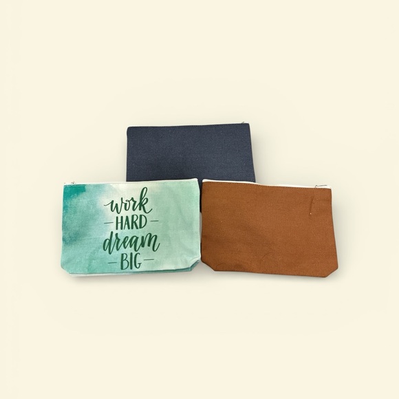 Set of Three Inspirational Cosmetic Bags - Picture 2 of 2